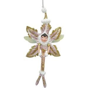 December Diamonds Fairy in Flower Ornament 6.5" Resin Christmas 79-81493 Fairies